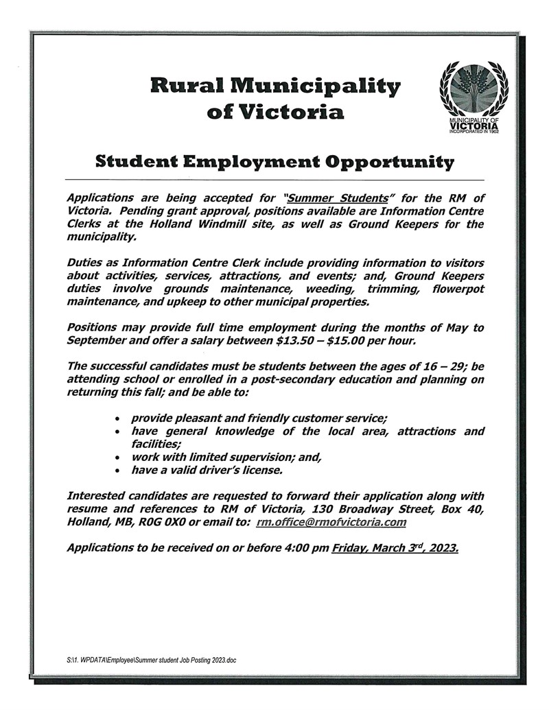 Student Employment Opportunity