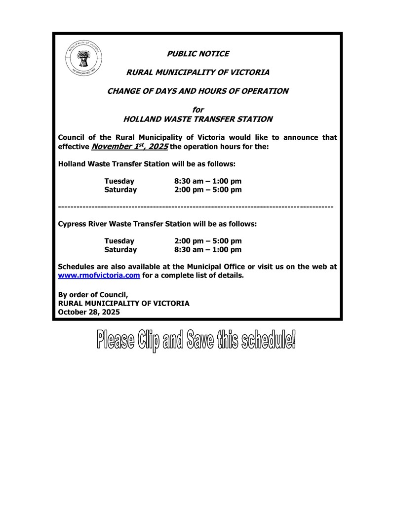 Waste Transfer Station Winter Hours
